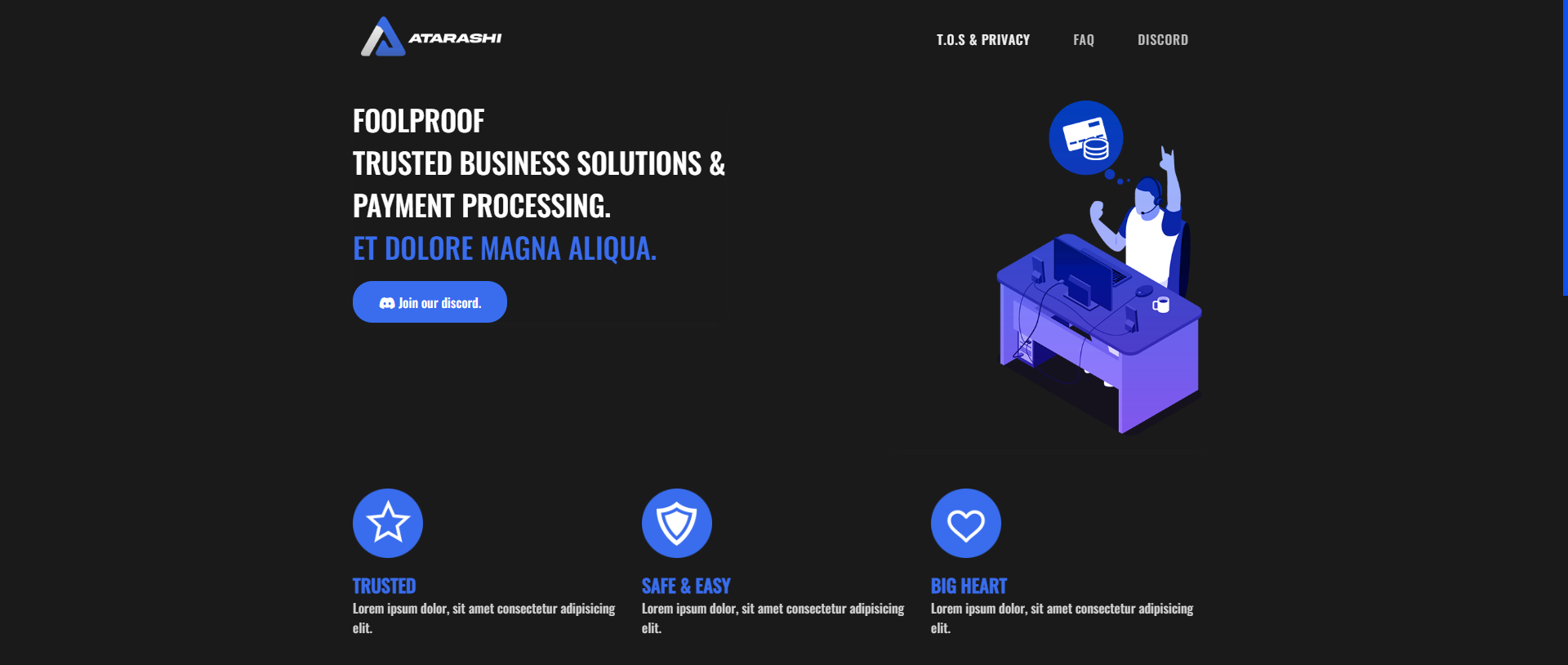 Simple Shop website Template
